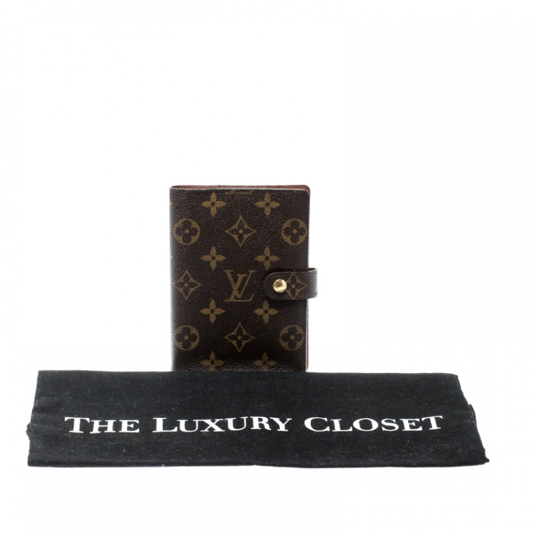 Pre Owned Louis Vuitton Monogram Canvas Small Ring Agenda Cover