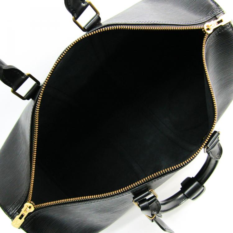 Pre Owned Louis Vuitton Black Epi Leather Keepall 45 Bag