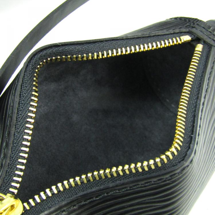 Pre Owned Louis Vuitton Noir Epi Leather Soufflot Bag 