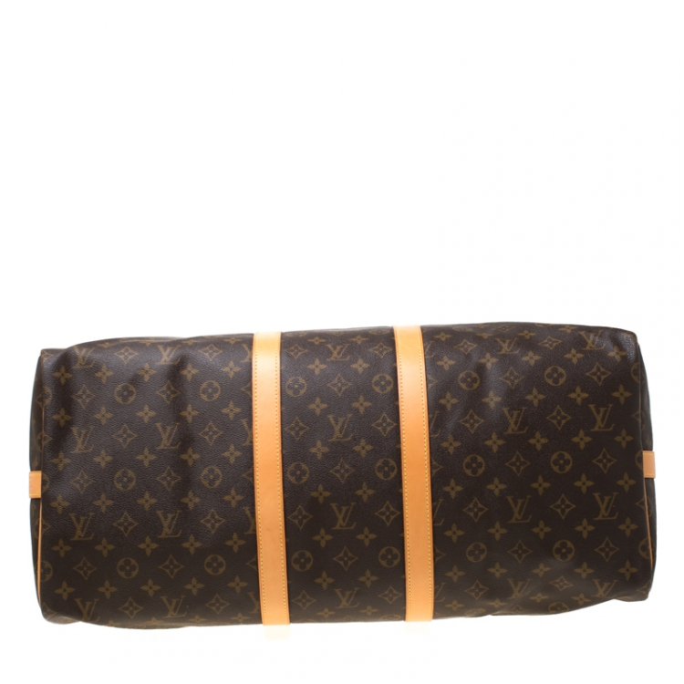 Pre Owned Louis Vuitton Monogram Canvas Keepall Bandouliere 55 Bag