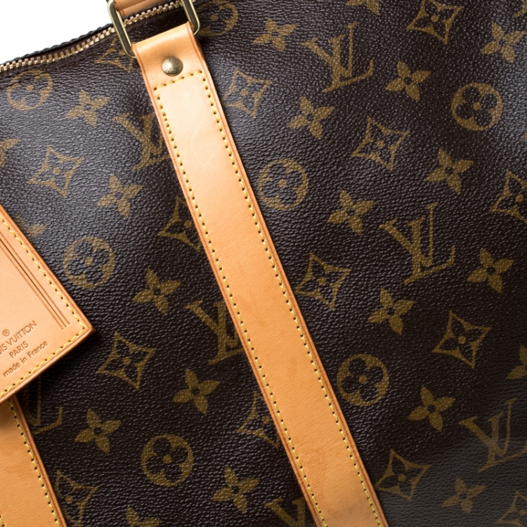 Pre Owned Louis Vuitton Monogram Canvas Keepall Bandouliere 45 Bag