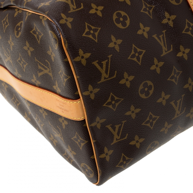 Pre Owned Louis Vuitton Monogram Canvas Keepall Bandouliere 45 Bag