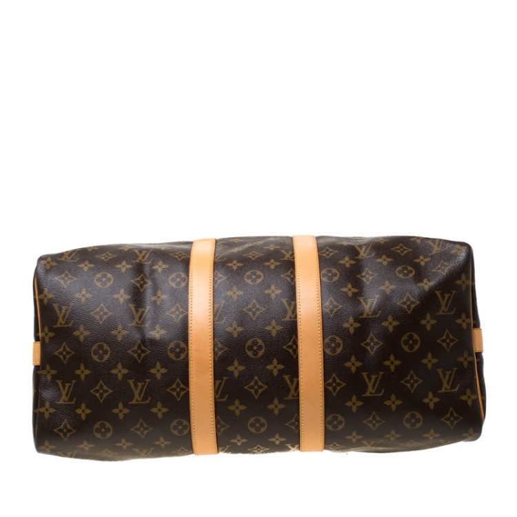 Pre Owned Louis Vuitton Monogram Canvas Keepall Bandouliere 45 Bag