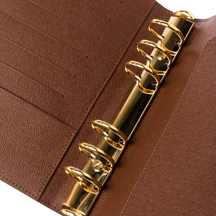 Pre Owned Louis Vuitton Monogram Canvas Medium Ring Agenda Cover