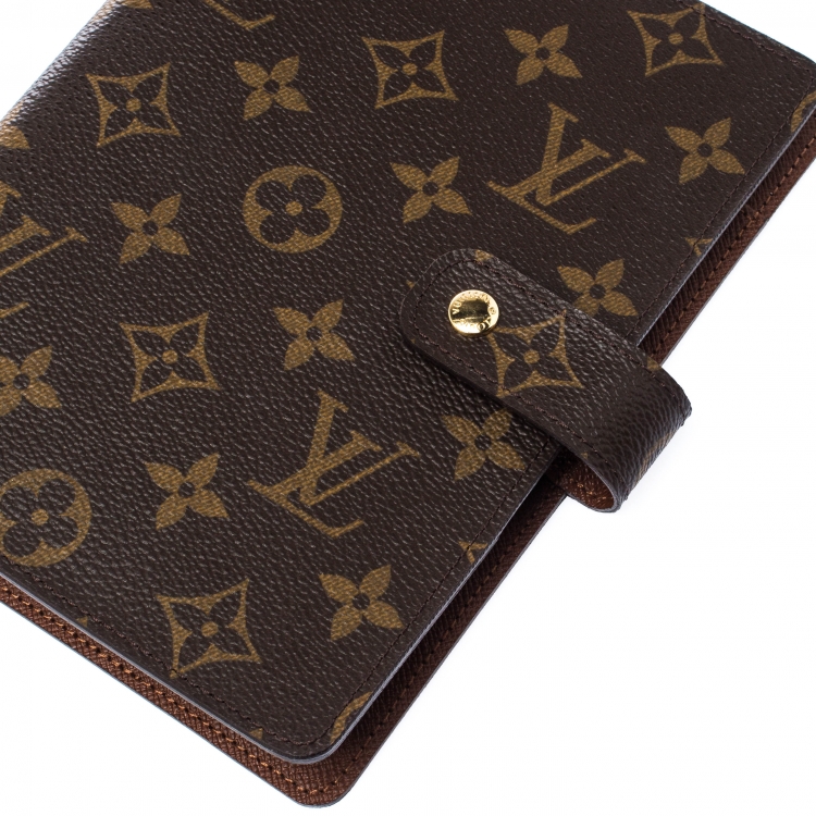 Pre Owned Louis Vuitton Monogram Canvas Medium Ring Agenda Cover