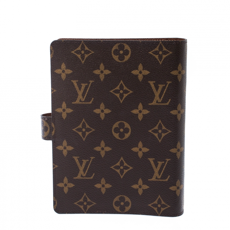 Pre Owned Louis Vuitton Monogram Canvas Medium Ring Agenda Cover