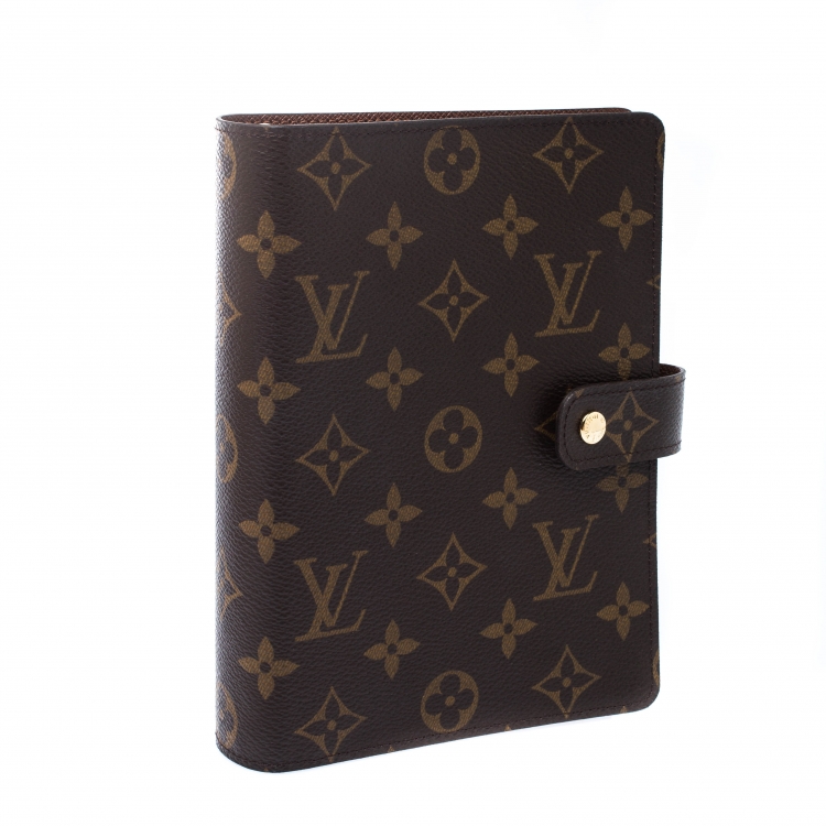 Pre Owned Louis Vuitton Monogram Canvas Medium Ring Agenda Cover