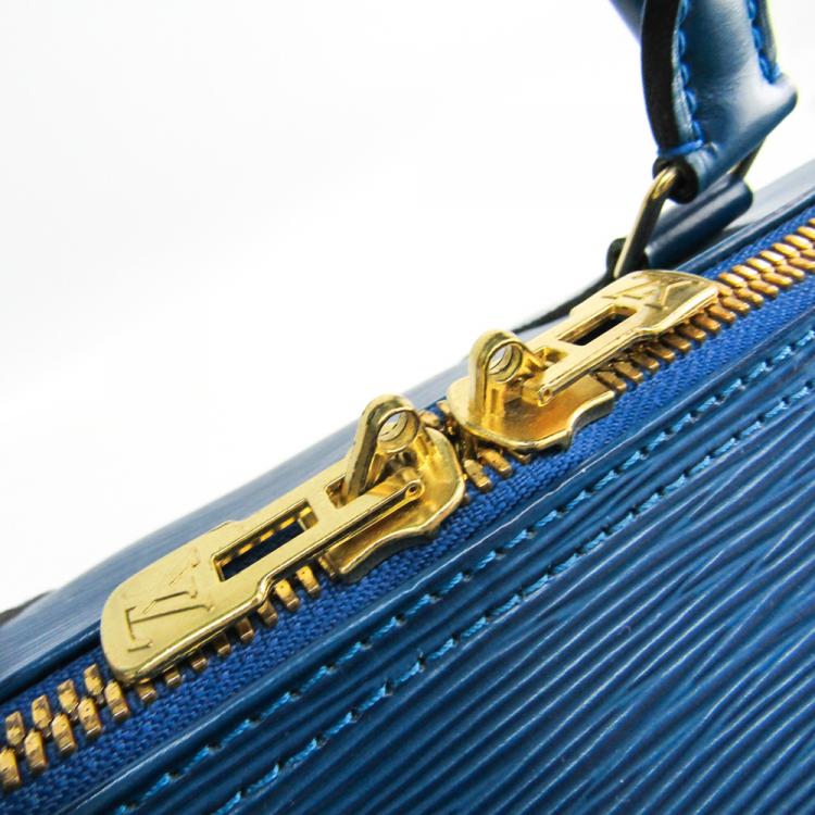 Pre Owned Louis Vuitton Toledo Blue Epi Leather Keepall 50 Bag