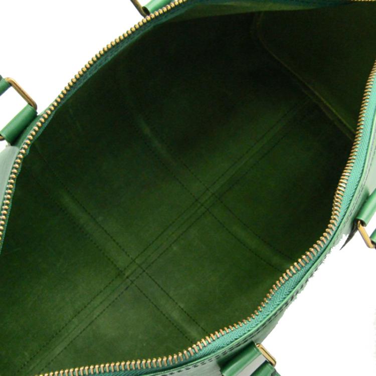 Pre Owned Louis Vuitton Green Epi Leather Keepall 45 Bag