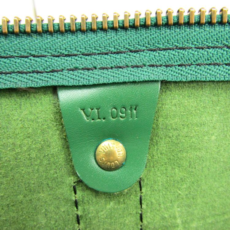 Pre Owned Louis Vuitton Green Epi Leather Keepall 45 Bag