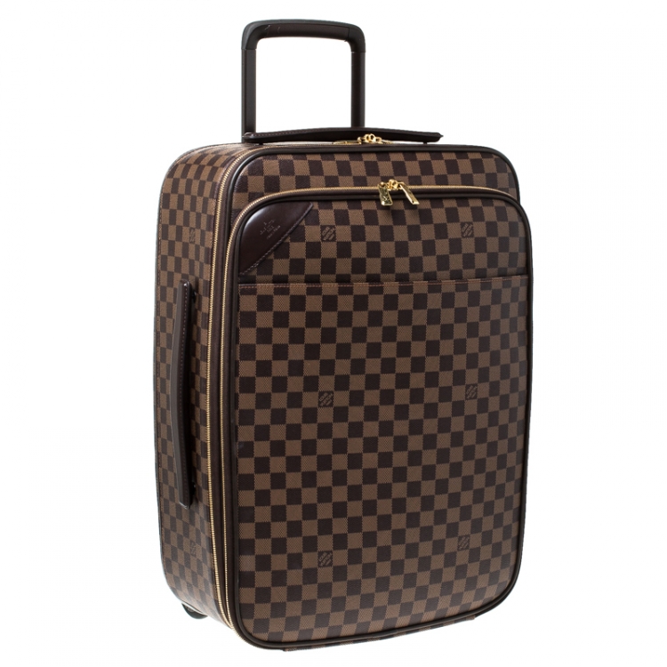 Pre Owned Louis Vuitton Damier Ebene Canvas Business Pegase Legere 55 Luggage Bag