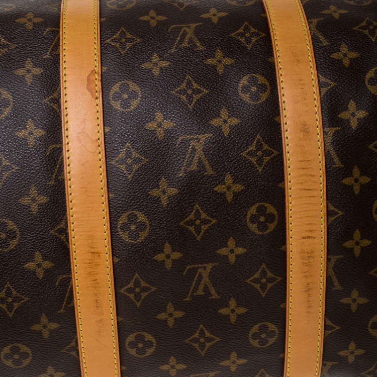 Pre Owned Louis Vuitton Monogram Canvas Keepall Bandoullier 55 Bag