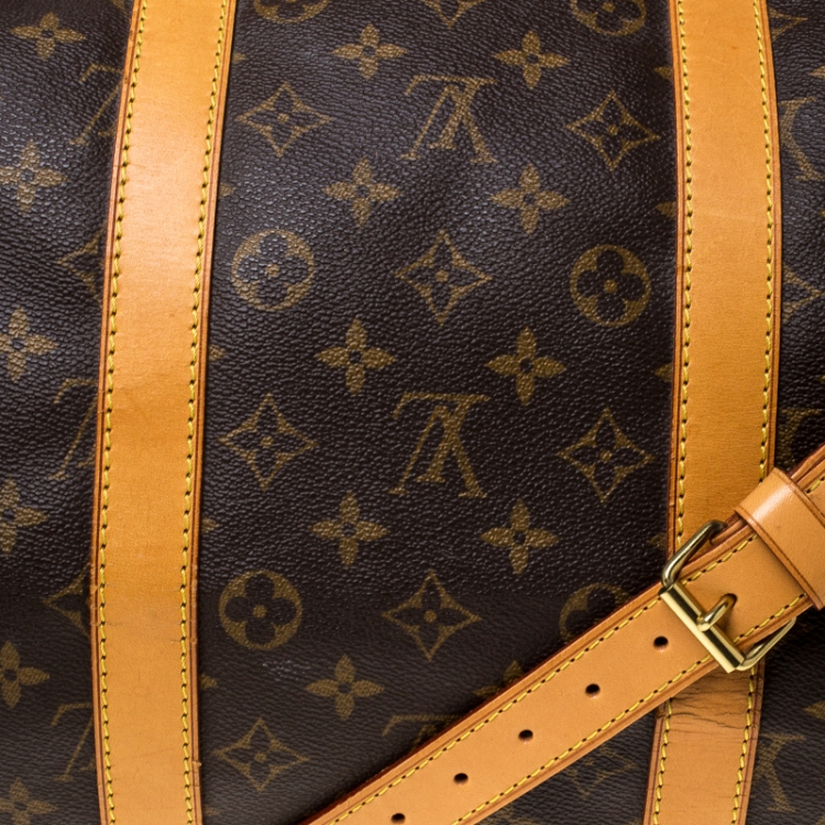 Pre Owned Louis Vuitton Monogram Canvas Keepall Bandoullier 55 Bag