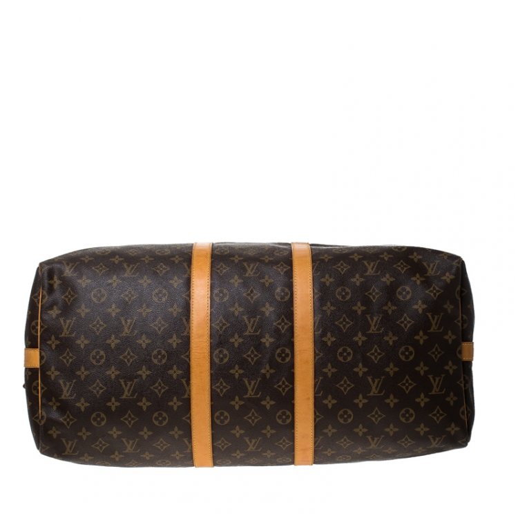 Pre Owned Louis Vuitton Monogram Canvas Keepall Bandouliere 55 Bag