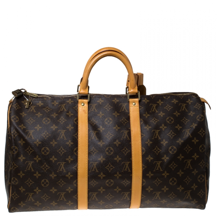 Pre Owned Louis Vuitton Monogram Canvas Keepall 50 Bag