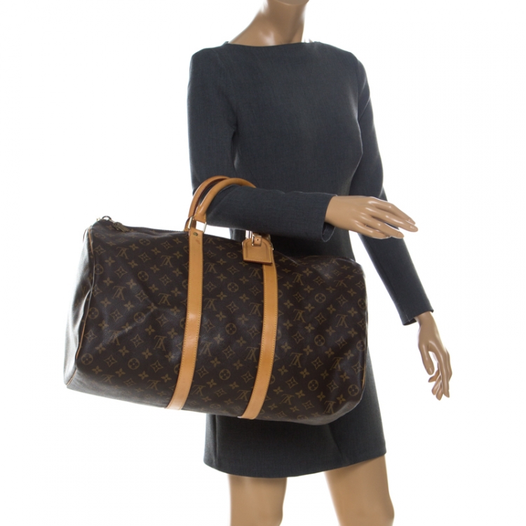 Pre Owned Louis Vuitton Monogram Canvas Keepall 50 Bag