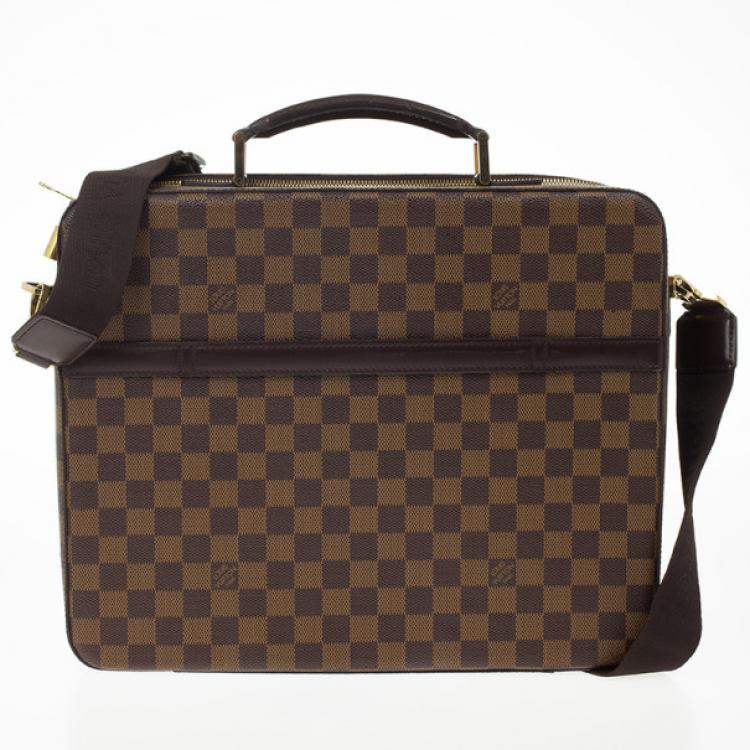 Pre Owned Louis Vuitton Damier Canvas Porte Ordinateur Sabana Laptop Bag