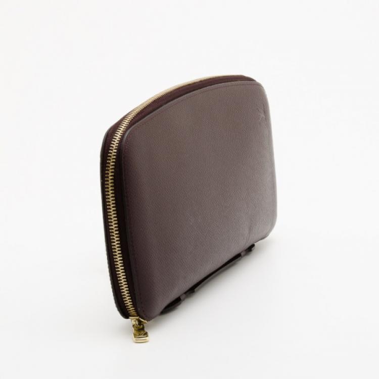 Pre Owned Louis Vuitton Burgundy Taiga Leather Atoll Travel Organizer