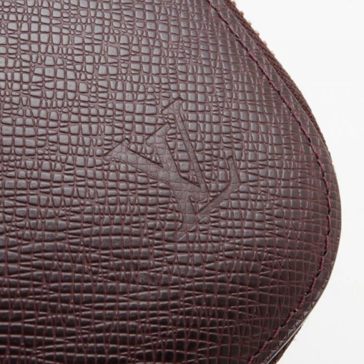 Pre Owned Louis Vuitton Burgundy Taiga Leather Atoll Travel Organizer