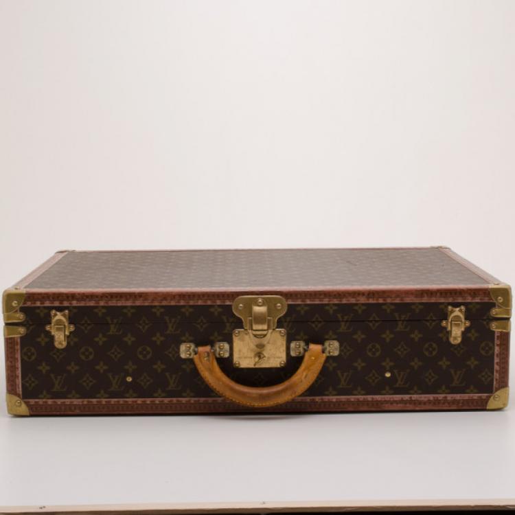 Louis Vuitton Bisten 55 - Original Vintage Hard Leather Monogram Suitcase