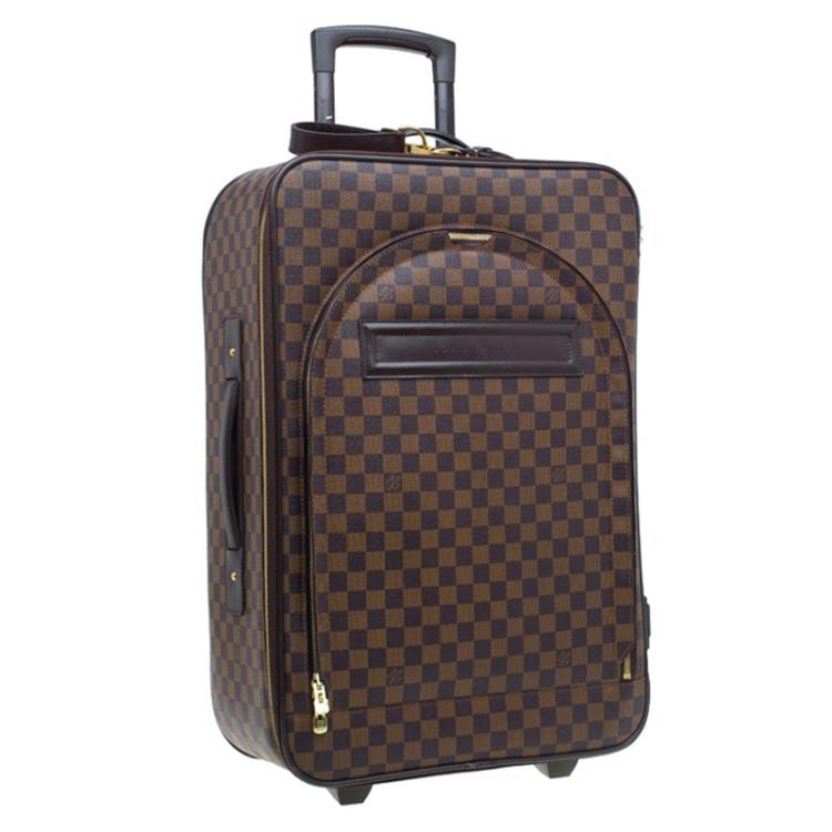 Pre Owned Louis Vuitton Damier Ebene Canvas Pegase 55 Suitcase 