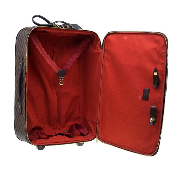 Pre Owned Louis Vuitton Damier Ebene Canvas Pegase 55 Suitcase 