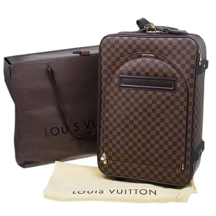 Pre Owned Louis Vuitton Damier Ebene Canvas Pegase 55 Suitcase 