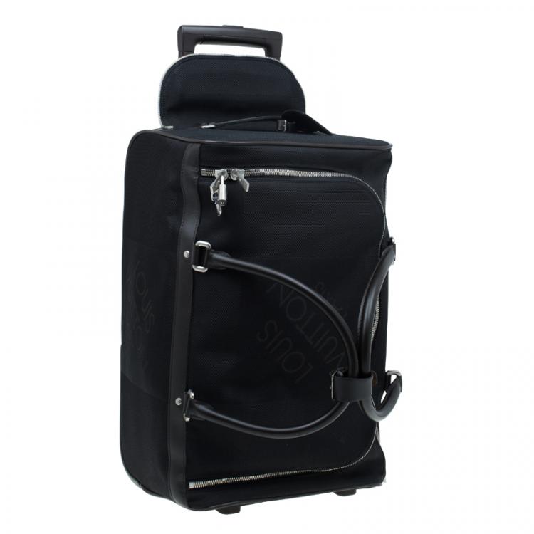 Pre Owned Louis Vuitton Black Damier Geant Canvas Eole Rolling Suitcase 50