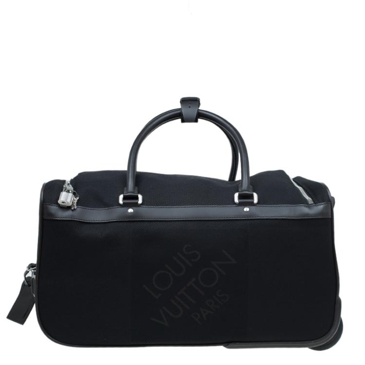 Pre Owned Louis Vuitton Black Damier Geant Canvas Eole Rolling Suitcase 50