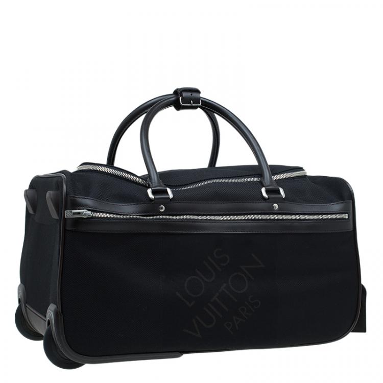 Pre Owned Louis Vuitton Black Damier Geant Canvas Eole Rolling Suitcase 50