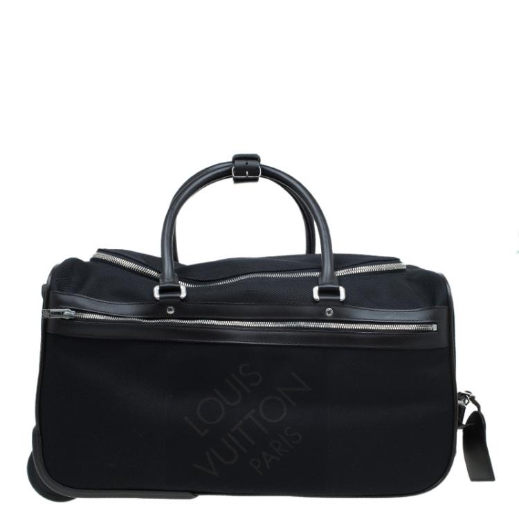 Pre Owned Louis Vuitton Black Damier Geant Canvas Eole Rolling Suitcase 50