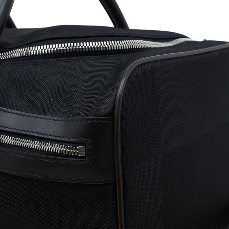 Pre Owned Louis Vuitton Black Damier Geant Canvas Eole Rolling Suitcase 50