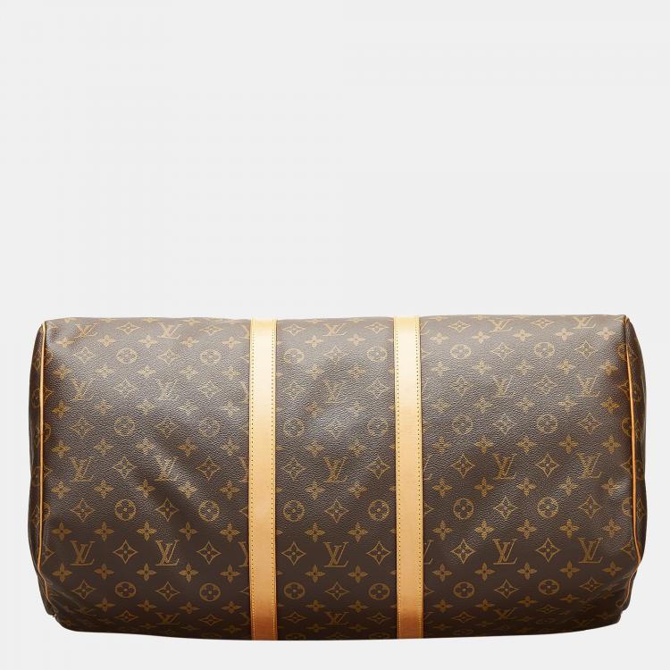 Pre Owned Louis Vuitton Brown Monogram Keepall 55