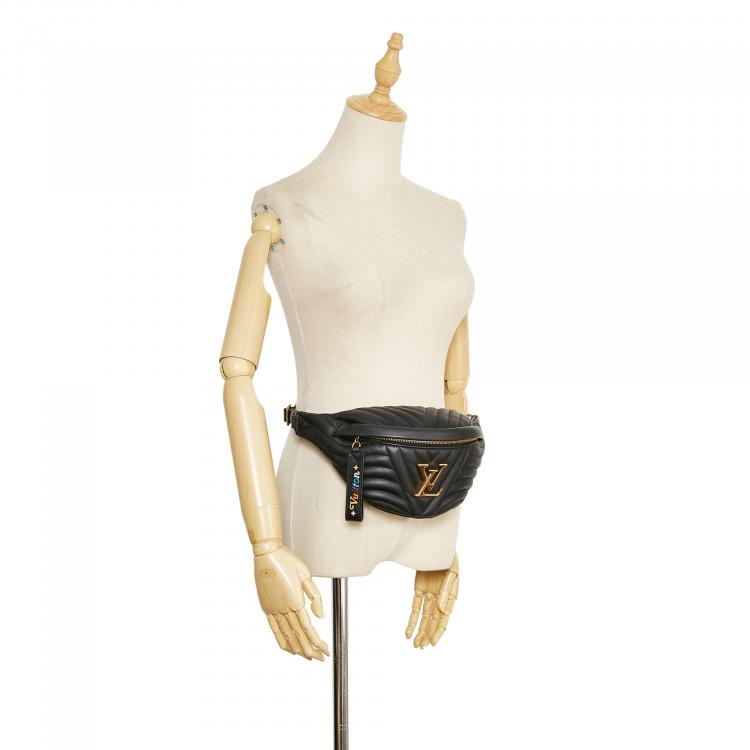 Pre Owned Louis Vuitton Black New Wave Bumbag