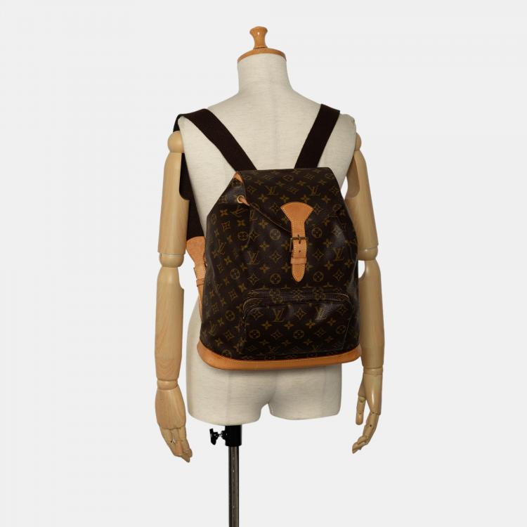 Pre Owned Louis Vuitton Brown Monogram Montsouris GM