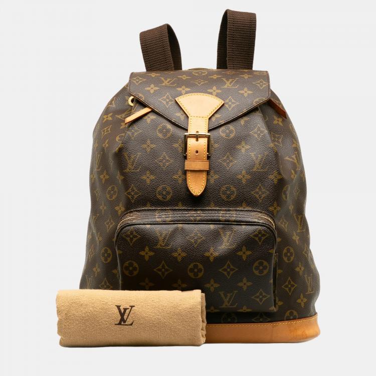 Pre Owned Louis Vuitton Brown Monogram Montsouris GM