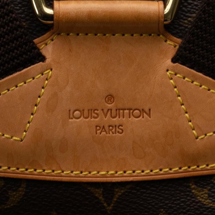 Pre Owned Louis Vuitton Brown Monogram Montsouris GM