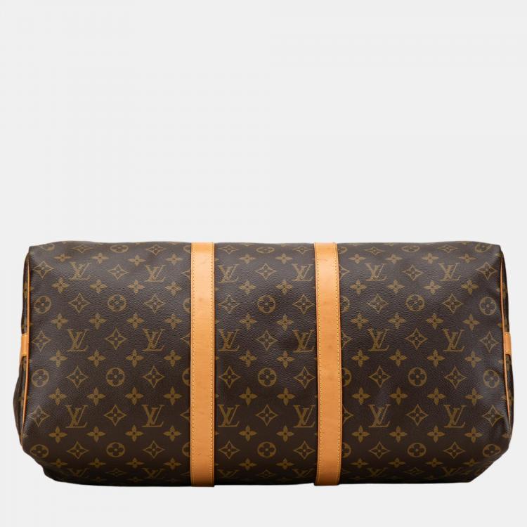 مملوكة مسبقًا Louis Vuitton Brown Monogram Keepall Bandouliere 50