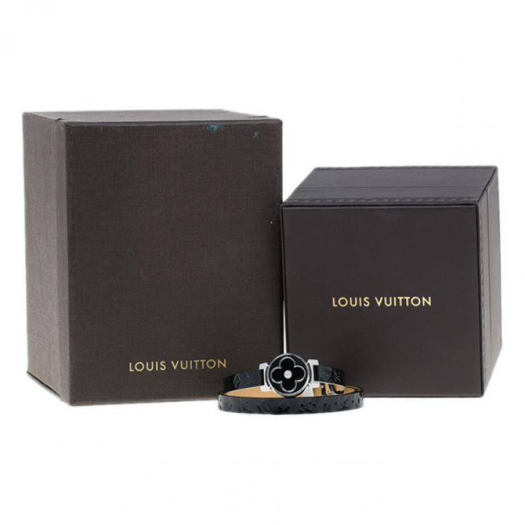 Pre Owned Louis Vuitton Black Stainless Steel Tambour Bijou Secret Women's Wristwatch 22MM