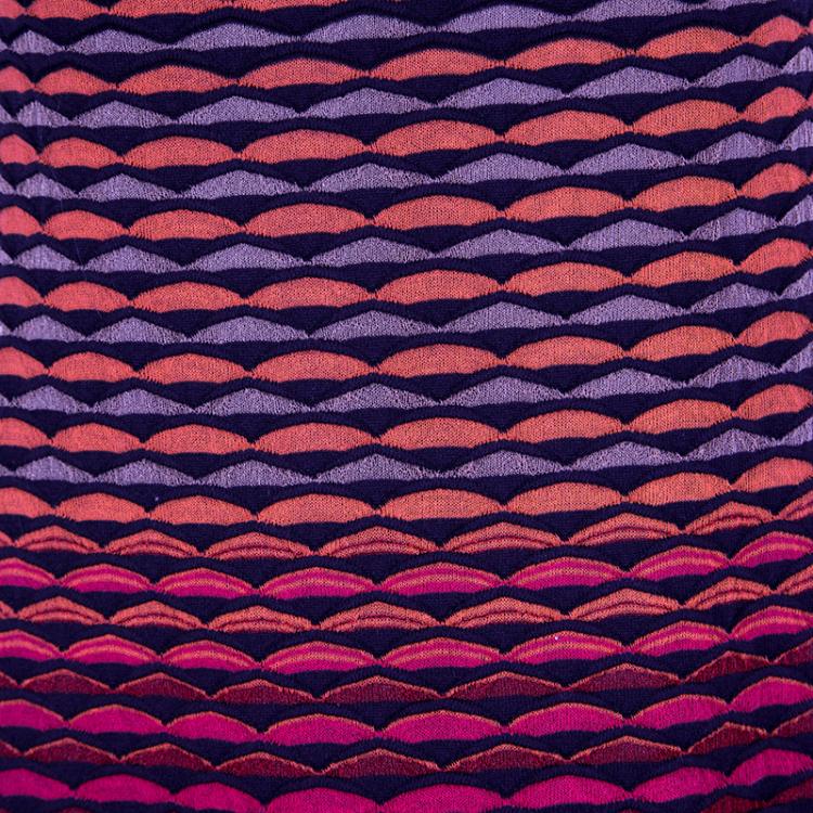 Pre Owned M Missoni Multicolor Knit Sleeveless Dress S