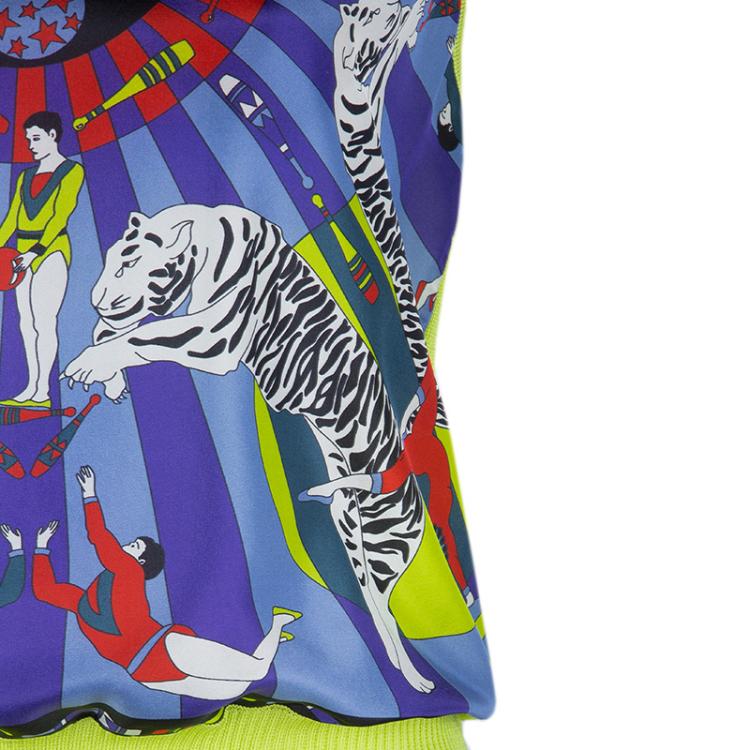 Pre Owned M Missoni Multicolor Tiger Print Sleeveless Knit Top M