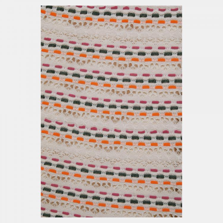 Pre Owned M Missoni Beige/Multicolor Patterned Knit Mini Dress M (IT 42)