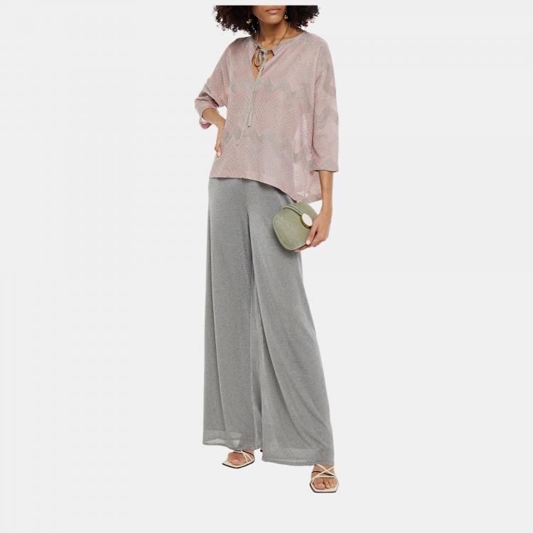 Pre Owned M Missoni Viscose Wide Leg Pants 44