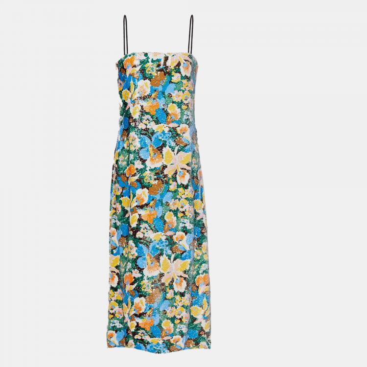 Pre Owned M Missoni Polyester Midi Dress 40