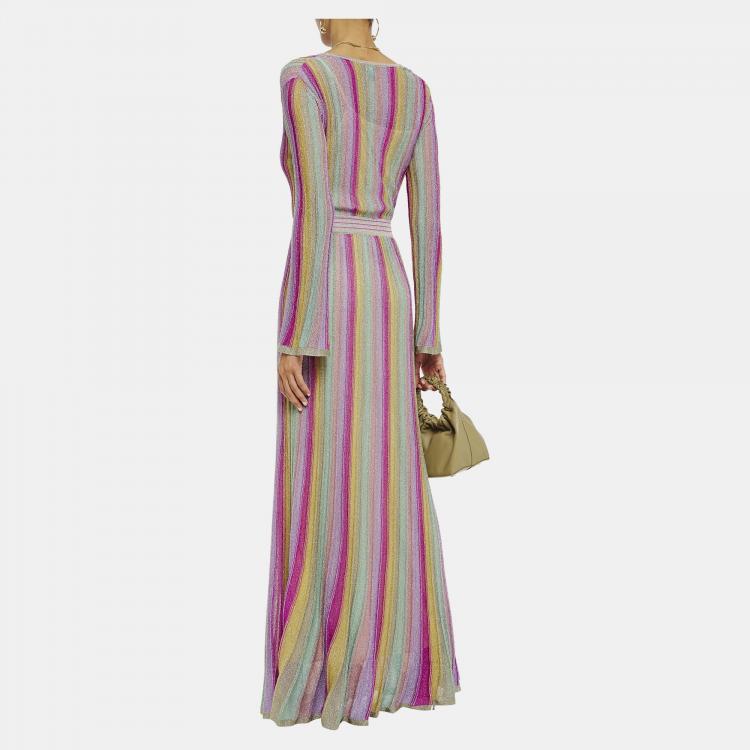 Pre Owned M Missoni Viscose Maxi Dress 44