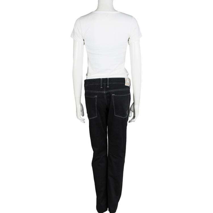Pre Owned M Missoni Black Denim Straight Fit Jeans L