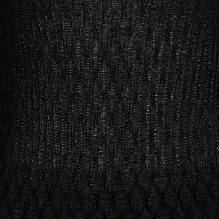 Pre Owned M Missoni Black Knit Long Sleeve Dress M