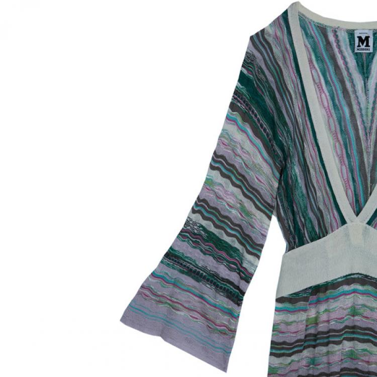 Pre Owned M Missoni Multicolor Crochet Knit Top M