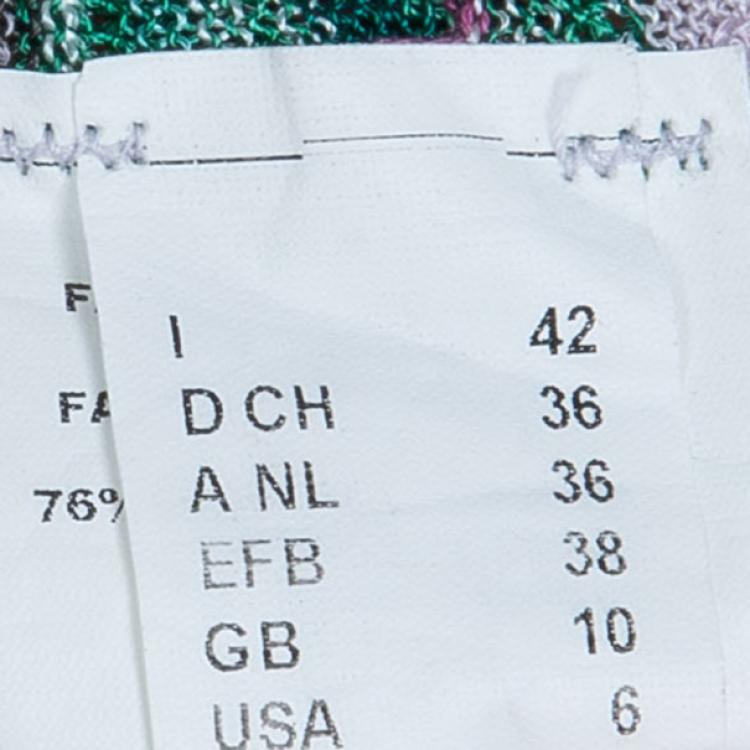 Pre Owned M Missoni Multicolor Crochet Knit Top M