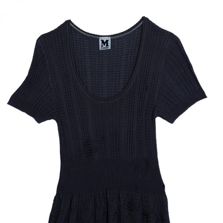 Pre Owned M Missoni Grey Knit Dress M